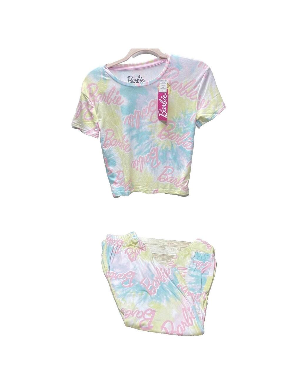Mattel Barbie Girls PJ Pajama Sleepwear Set Brand New Size Medium 10/12 Soft Coz